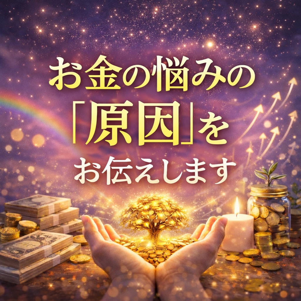 お金の悩みの原因をお伝えします 今の不安の正体と、豊かさへの入り口を見つけます イメージ1