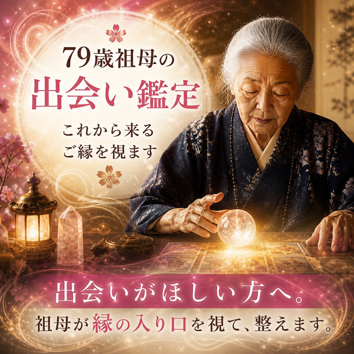 恋愛：79歳祖母の出会い鑑定/ご縁視ます 出会いがほしい方へ。祖母が縁の入り口を視て、整えます。 イメージ1