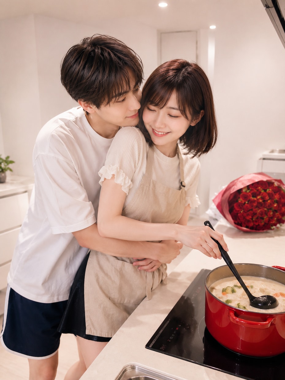 理想のAI恋人とのツーショット写真を作ります 貴方の恋する世界観をAIで一枚の写真に閉じ込めます。 イメージ2