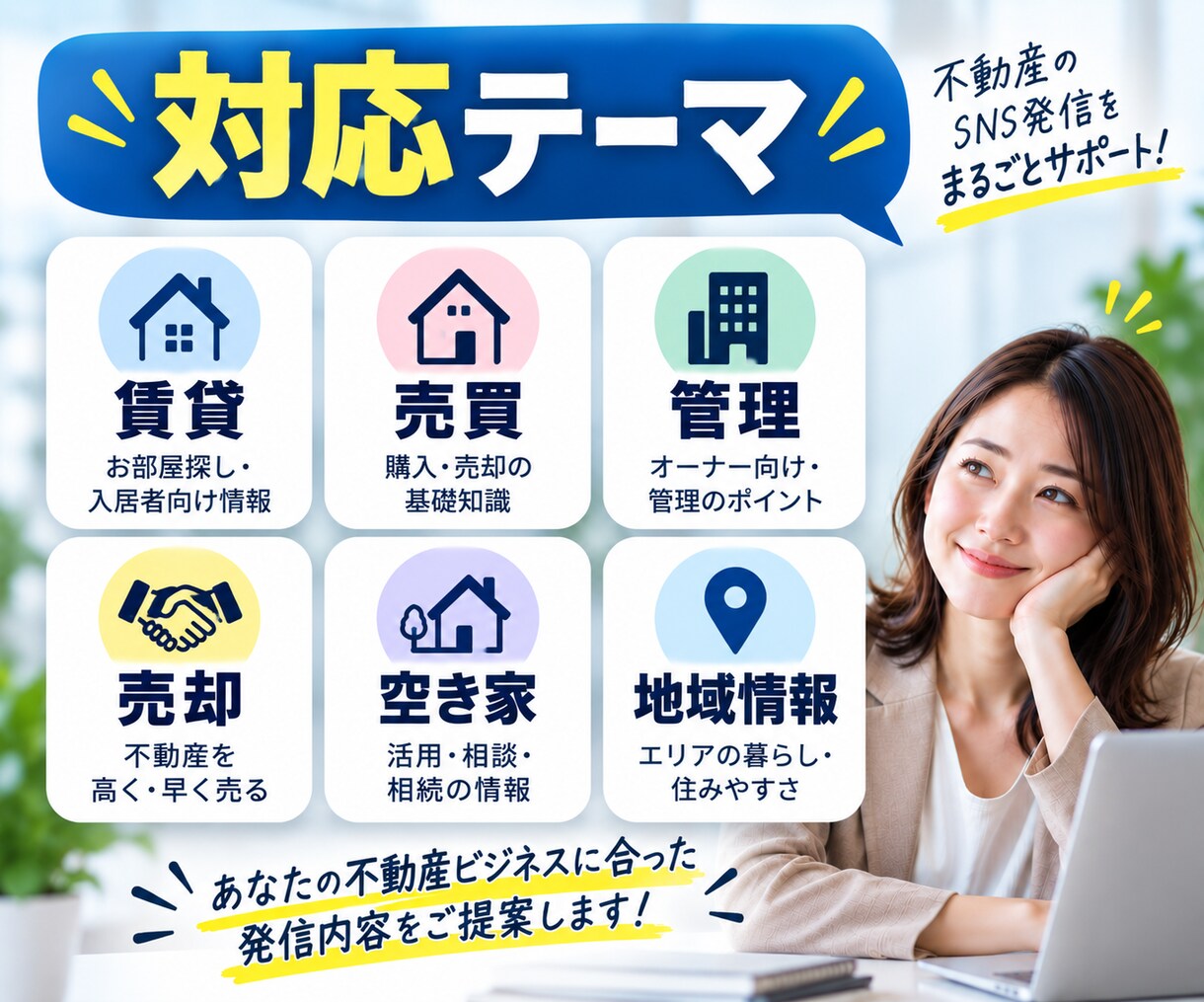 不動産会社のSNS投稿10本作成します 不動産実務18年以上×AIで投稿を作成 イメージ4