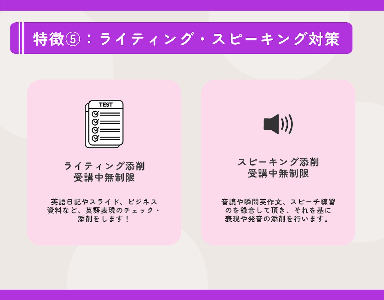 1ヶ月4万円／英語学習コーチングをします 毎週の面談とレッスンで学習を効率的に／毎日のチャットで習慣化 イメージ7