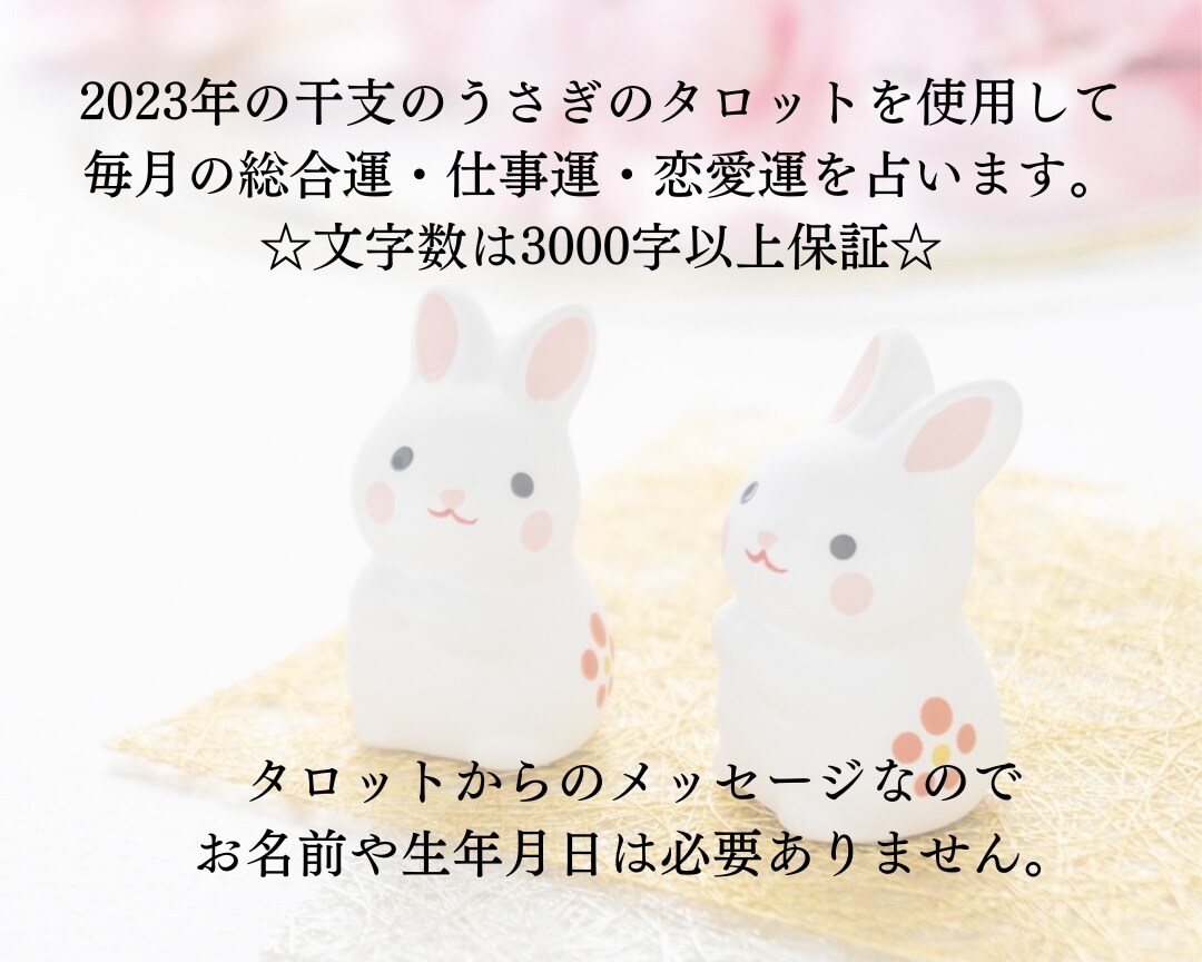 タロットカードで2023年運勢を鑑定します ☆あなたの毎月の総合運、恋愛運(対人運)、仕事運☆ イメージ2