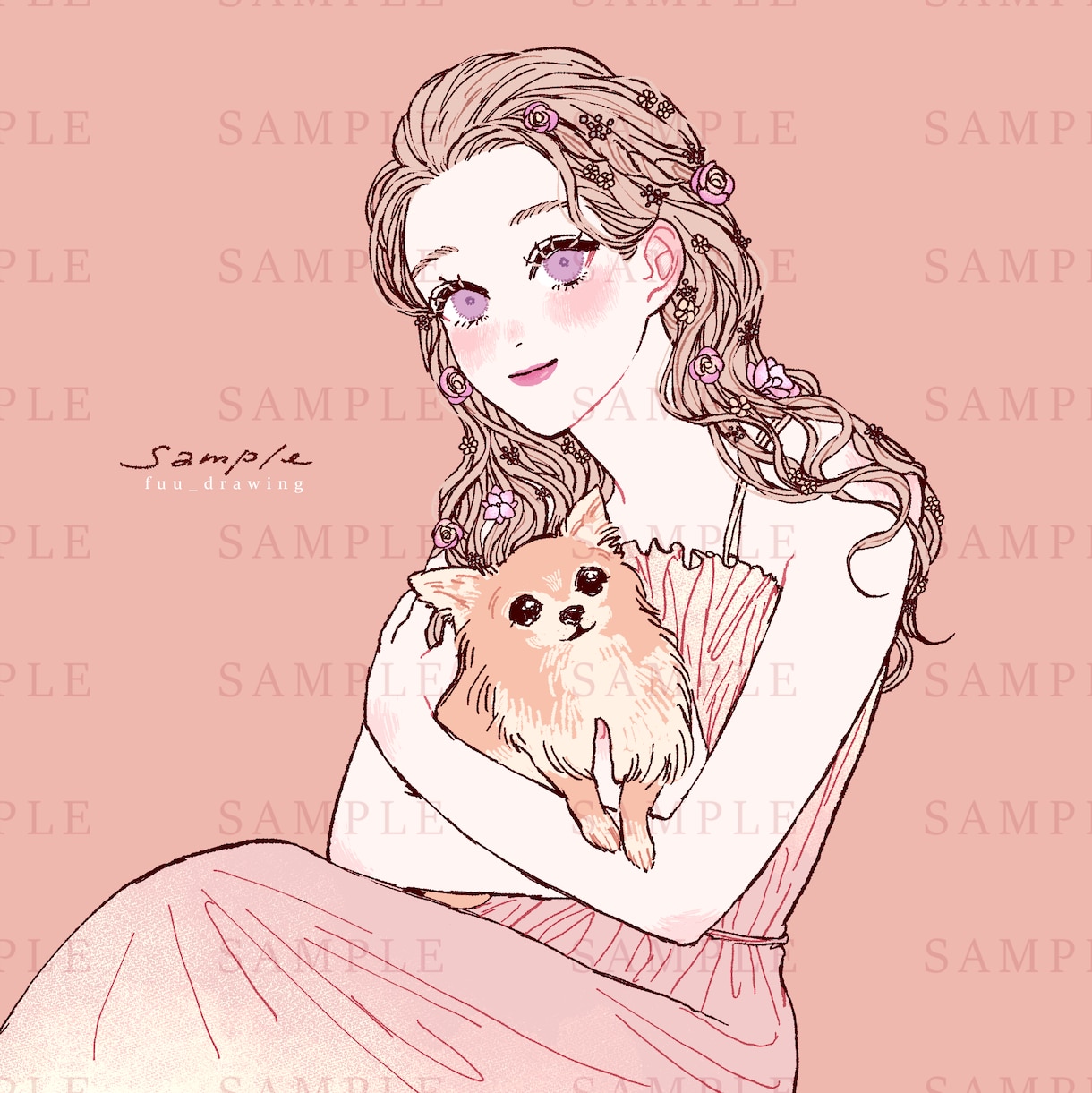 おしゃれでキレイ目な手描きイラスト制作します プロのイラストレーターがご希望に沿ってお描きします イメージ4