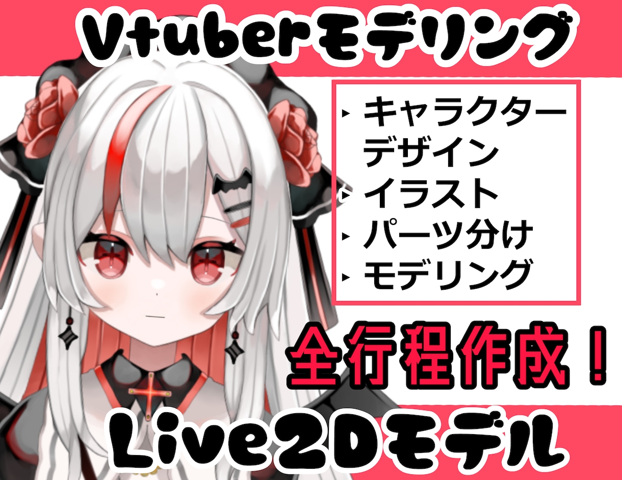 live2dモデルパーツ分けイラスト制作をします パーツ分けイラスト＋モデリング制作いたします！ イメージ1