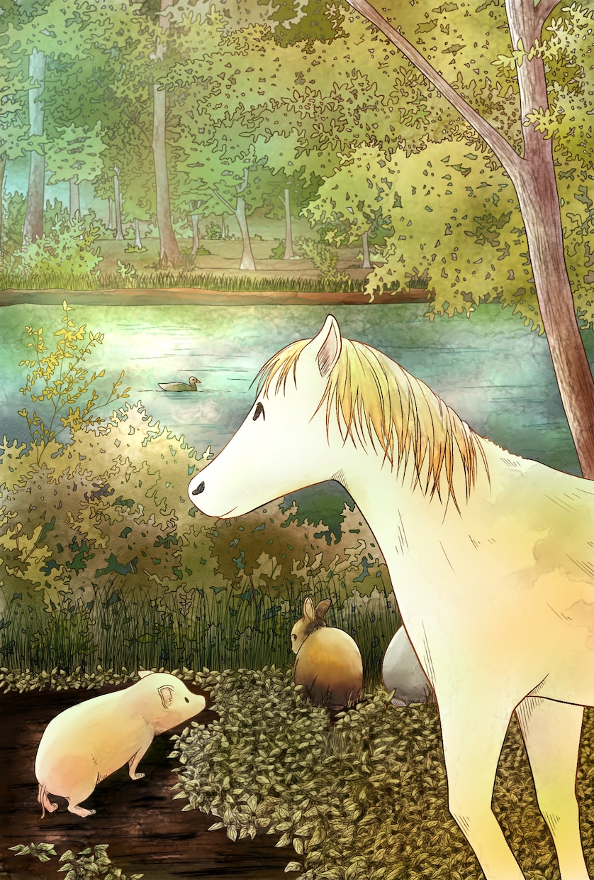小説や絵本の挿絵や表紙のイラスト描きます 柔らかいイラストからリアルなイラストまで色々描きます。 イメージ1