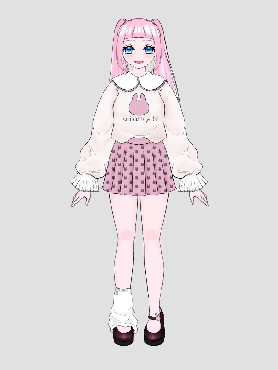 キャラクターの立ち絵制作します 可愛いキャラクターの立ち絵で顔出しせずに配信できる！ イメージ1