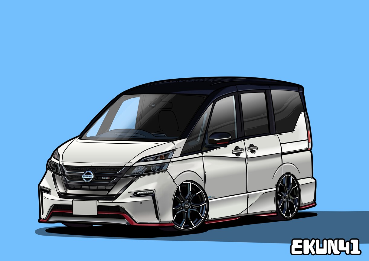 あなたの愛車をイラスト化します こだわりプラン（内装やナンバープレートの再現はこちら） イメージ9