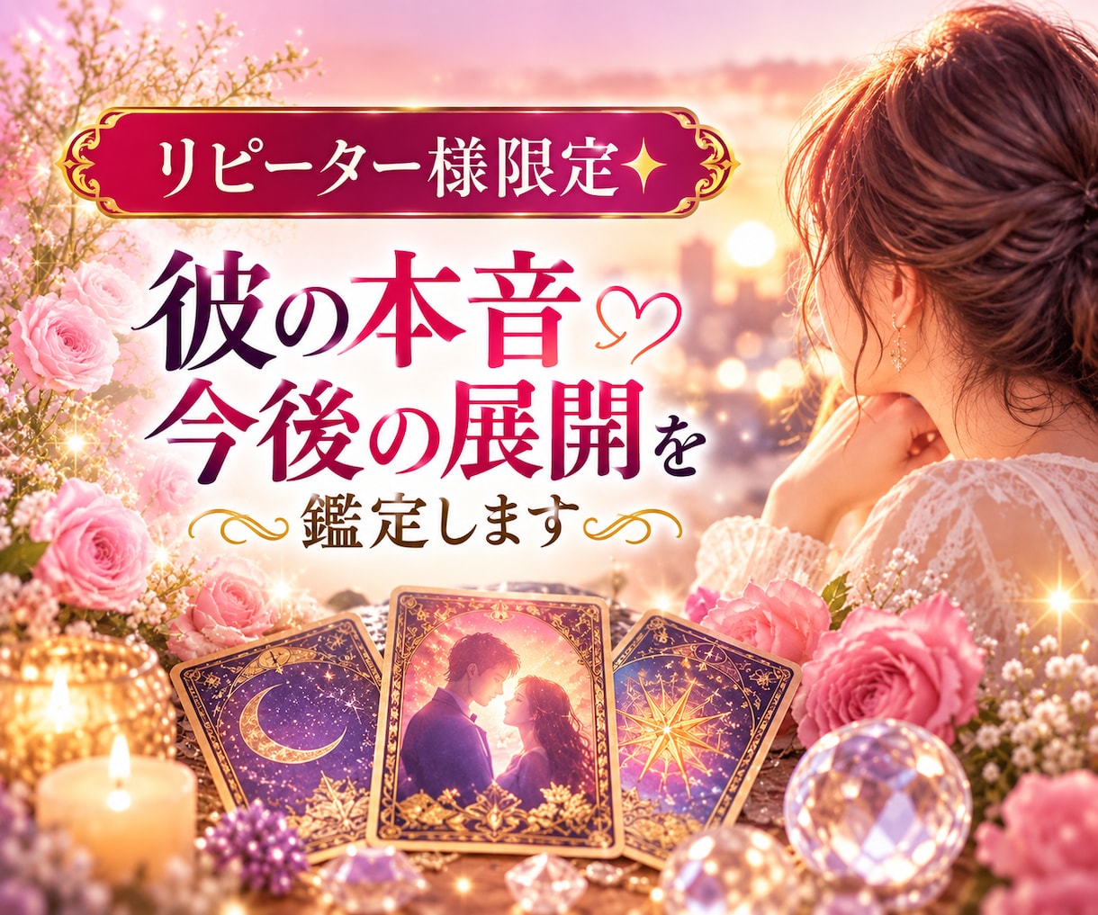 リピーター様限定✨彼の本音・今後の展開を鑑定します 前回の鑑定からの変化や、お相手の現在のお気持ちを読み解きます イメージ9