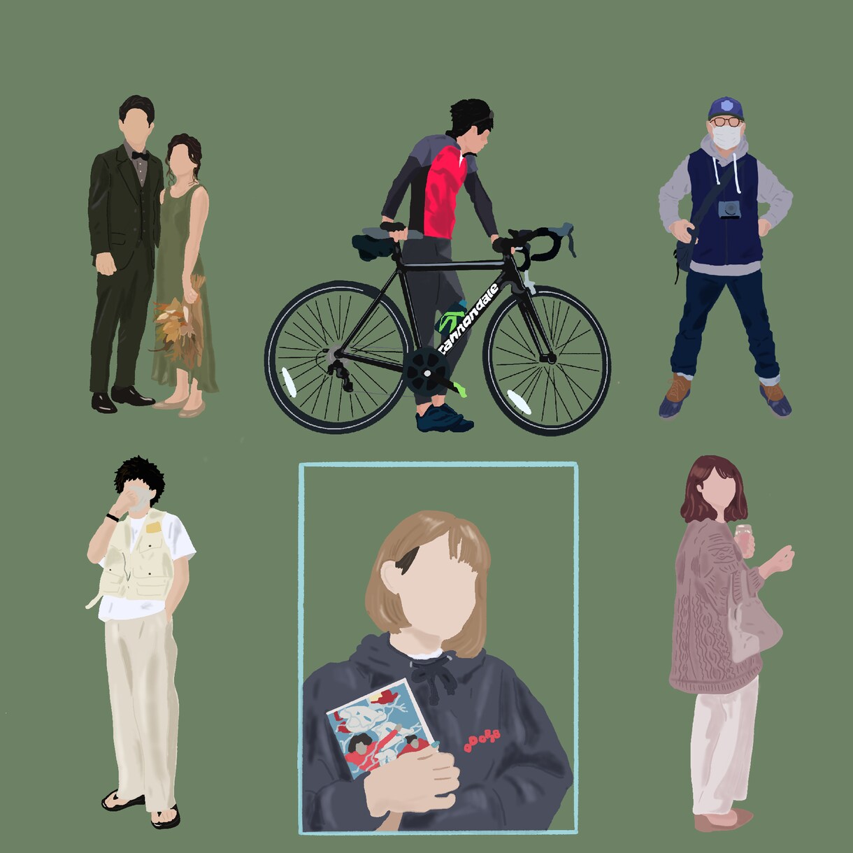 シンプルでお洒落なアイコンイラストを作成します 『顔がないけどそういうのありますやんの絵』 イメージ5