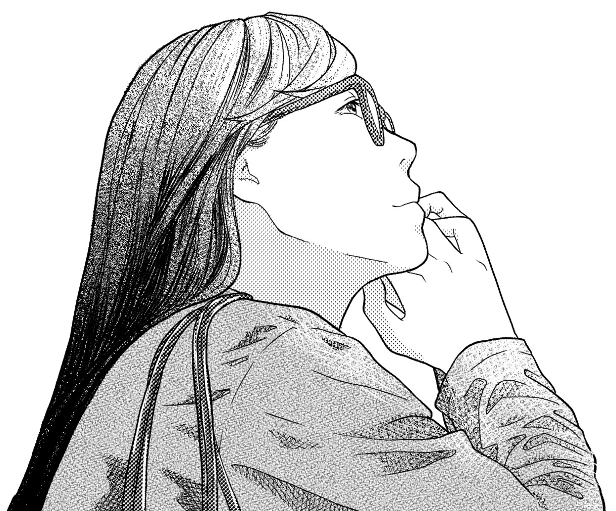 最短当日納品!写真を元に似顔絵を書きます おしゃれなモノクロイラスト名刺や贈り物などにぜひどうぞ! イメージ5