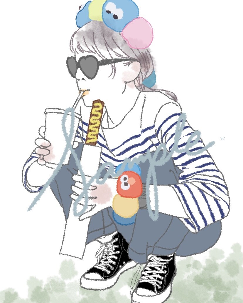 SNSアイコン 描きます シンプル 希望の差し色でお作りします イメージ4