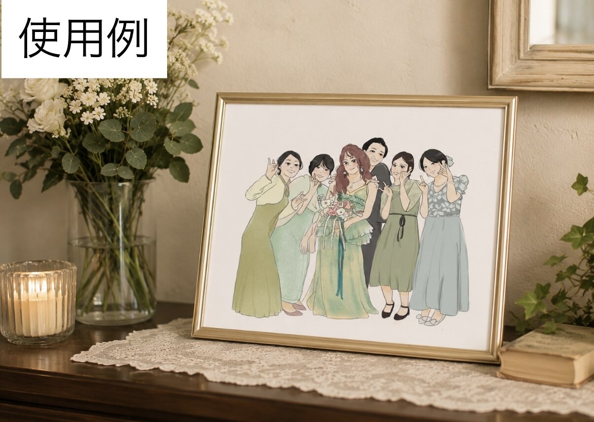 3枠まで格安♪お気に入りの写真をイラストにします ウェルカムボードやロック画面に♪プレゼントにも喜ばれます♡ イメージ5