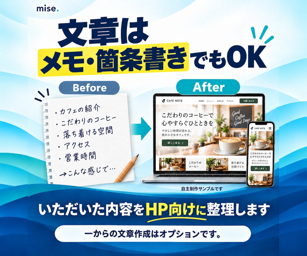 自分で更新できる事業用ホームページを制作します 3ページまで2万円｜文章整理・スマホ対応・公開までサポート イメージ6