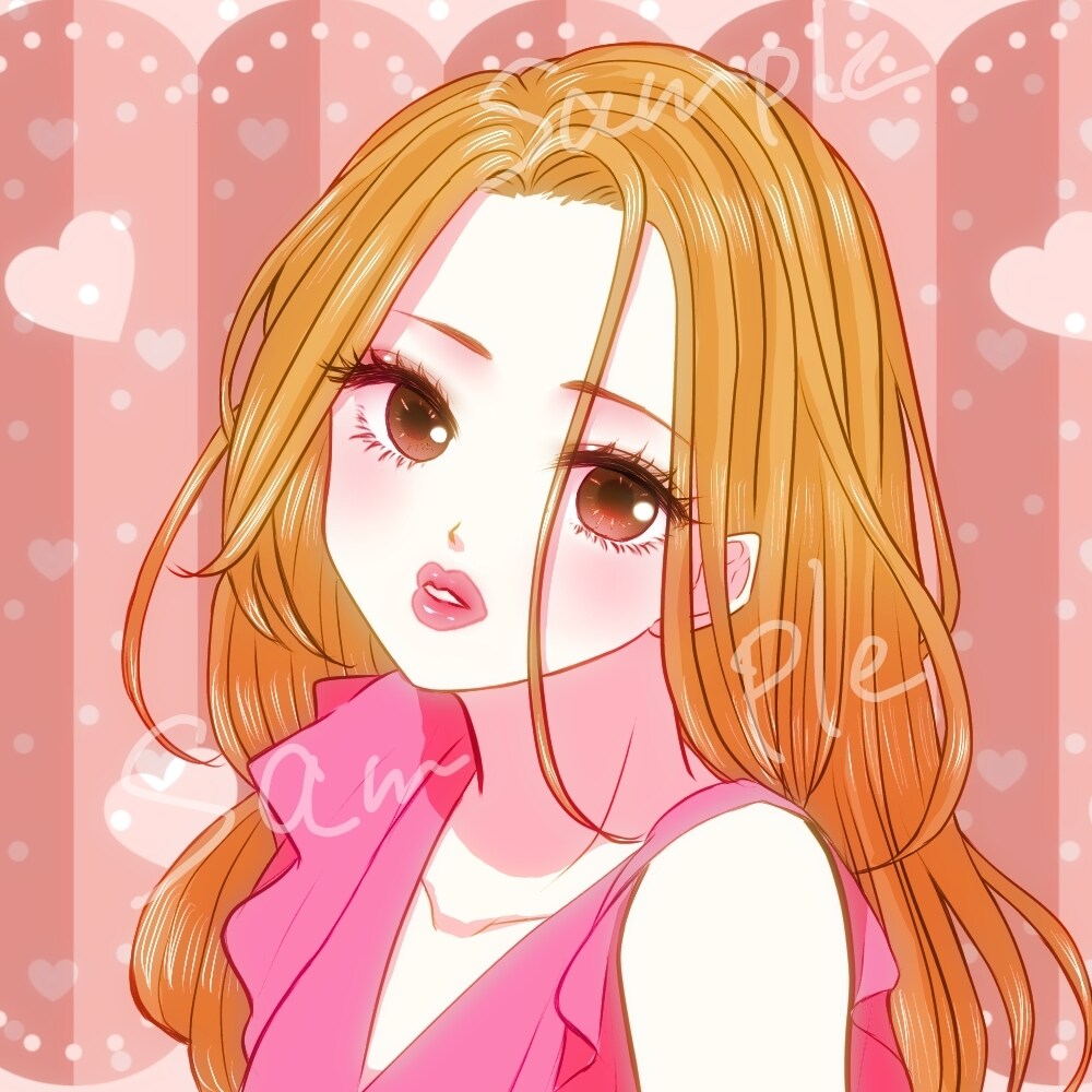 SNS用かわいい女の子アイコン描きます ゆるふわ得意！似顔絵やオリキャラもOK！ イメージ2