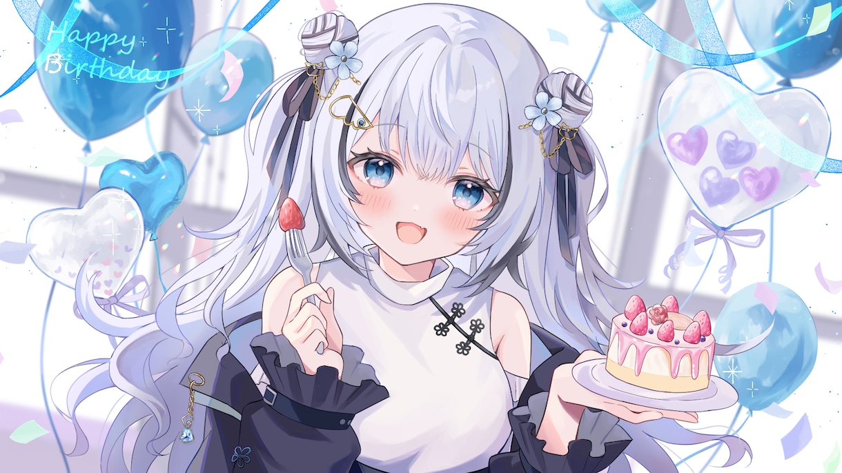 透明感のあるかわいいイラストお描きします 動画や立ち絵など様々な用途に合わせてお描きします！ イメージ2