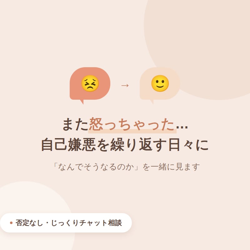 また怒っちゃった…なぜそうなるのか、一緒に見ます 「怒らない自分」より「怒っても責めない自分」へ イメージ1
