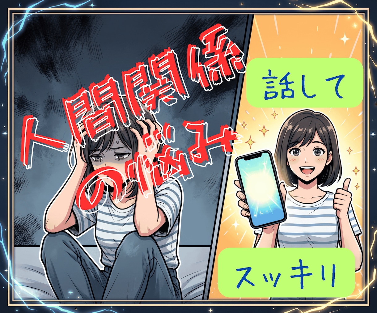 今すぐ１分OK！人間関係の悩み☘️心が軽くなります 職場・家庭・友人などの人間関係の相談⭕️何でも話してスッキリ イメージ2
