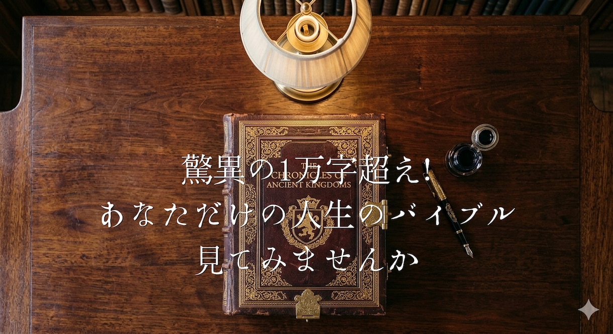 1万字超の豪華鑑定レポート作成します 他の鑑定を凌駕する圧倒的密度。一生モノの「自分の地図」 イメージ1