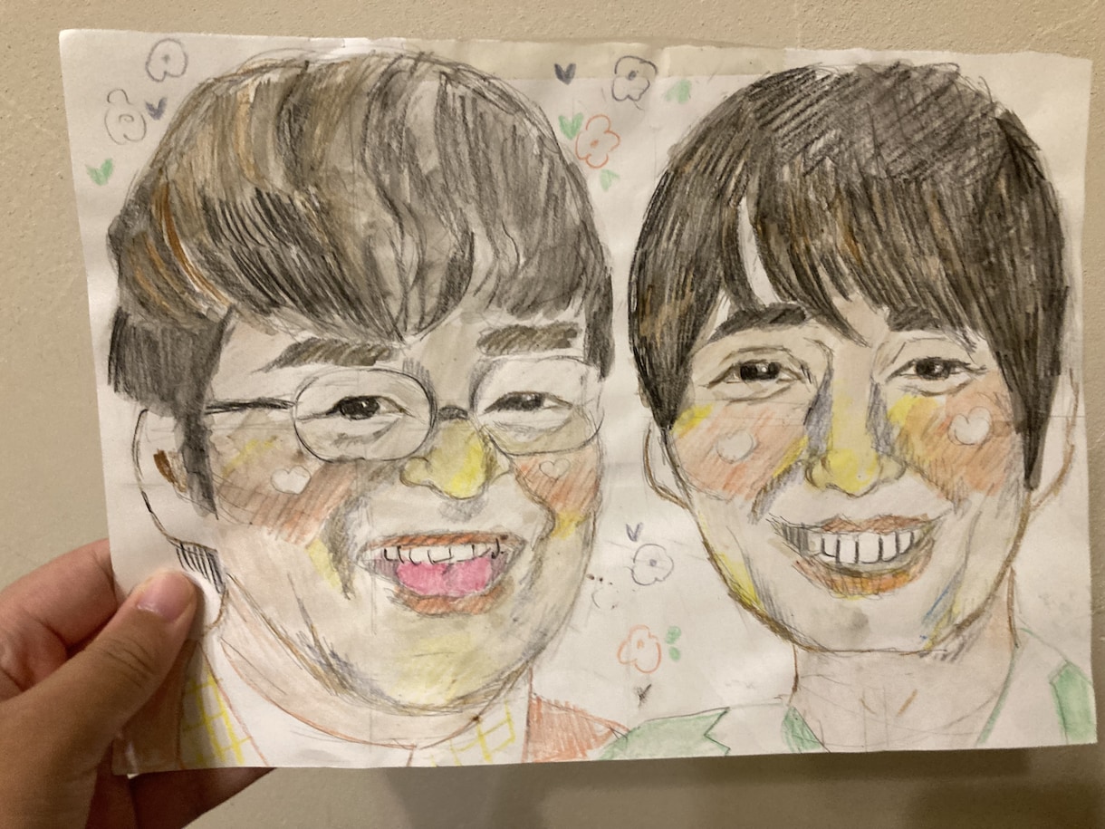 あなたの大切な方に素敵な似顔絵描きます ちょっと個性的なタッチな似顔絵描きます✨ イメージ1