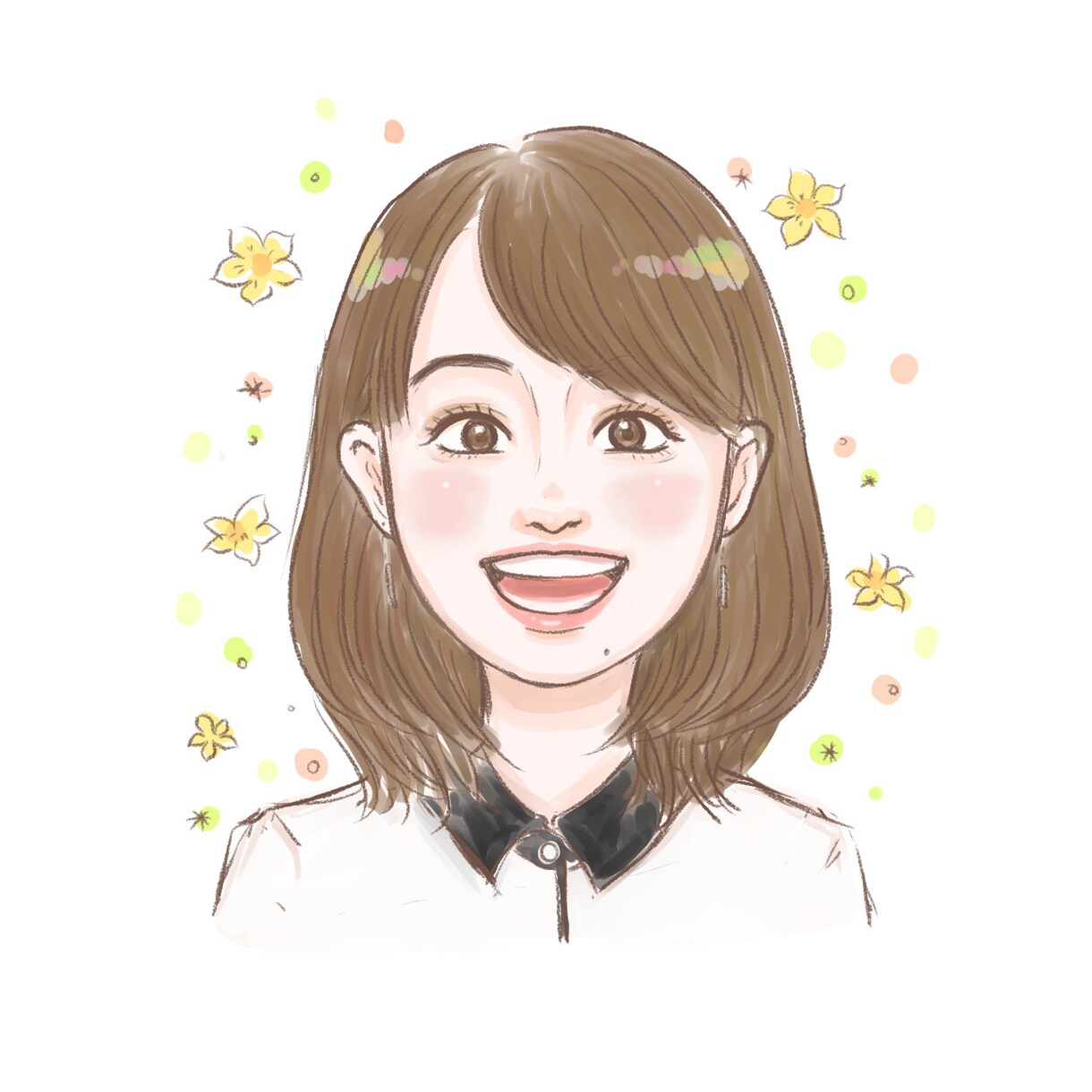 ナチュラルで優しいタッチの似顔絵をお描きします 淡めの色を使って似顔絵をお描きします。無料修正3回まで可能！ イメージ2