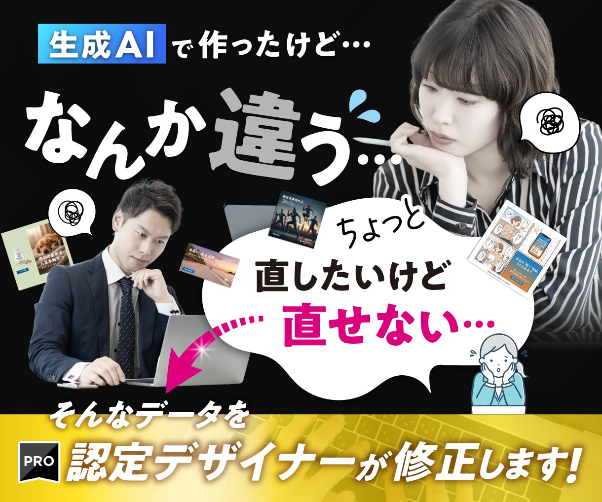 AI生成の画像を実績900件のPROが修正します 「ちょっと修正したいけど直せない…」に対応します！ イメージ1