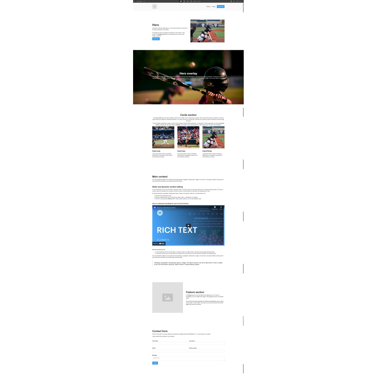 webflowでHPを作成します オプションでLINE公式に紐付けします。 イメージ2