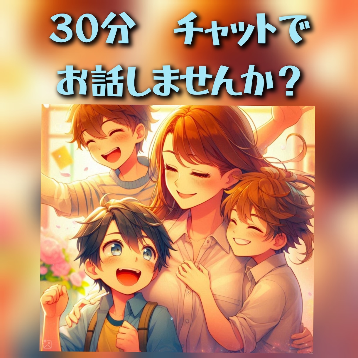 ３０分！お話の相手します 3児の母が聞きます！誰にも言えない愚痴…スッキリしませんか？ イメージ1