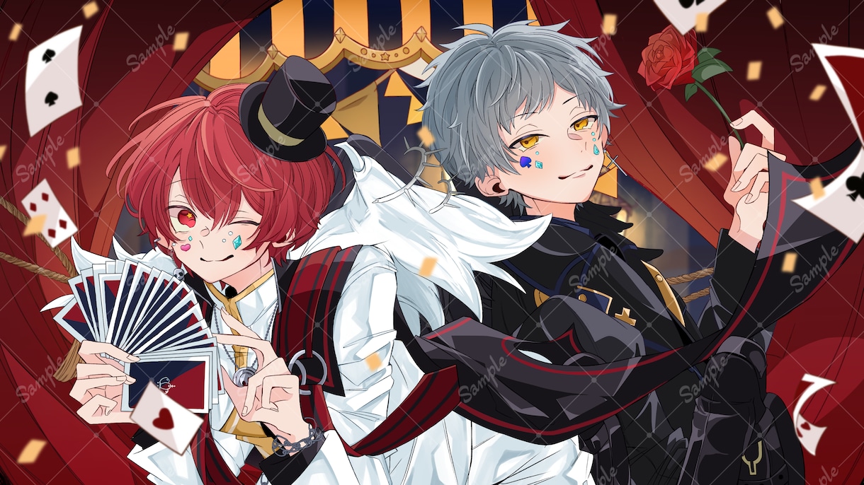 10月納品可！イラスト制作いたします 動画サムネイル・配信立ち絵・同人誌表紙など多岐にわたります！ イメージ7