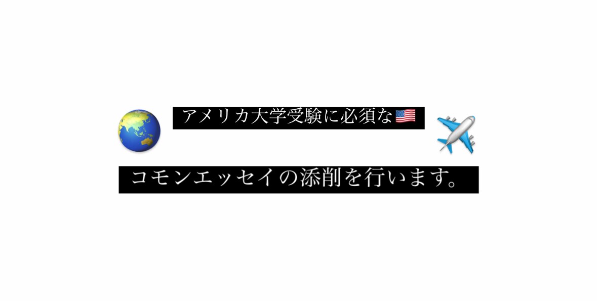 コモンエッセイの添削をおこないます アメリカの大学受験で必須になる、コモンアップの添削をします。 イメージ1
