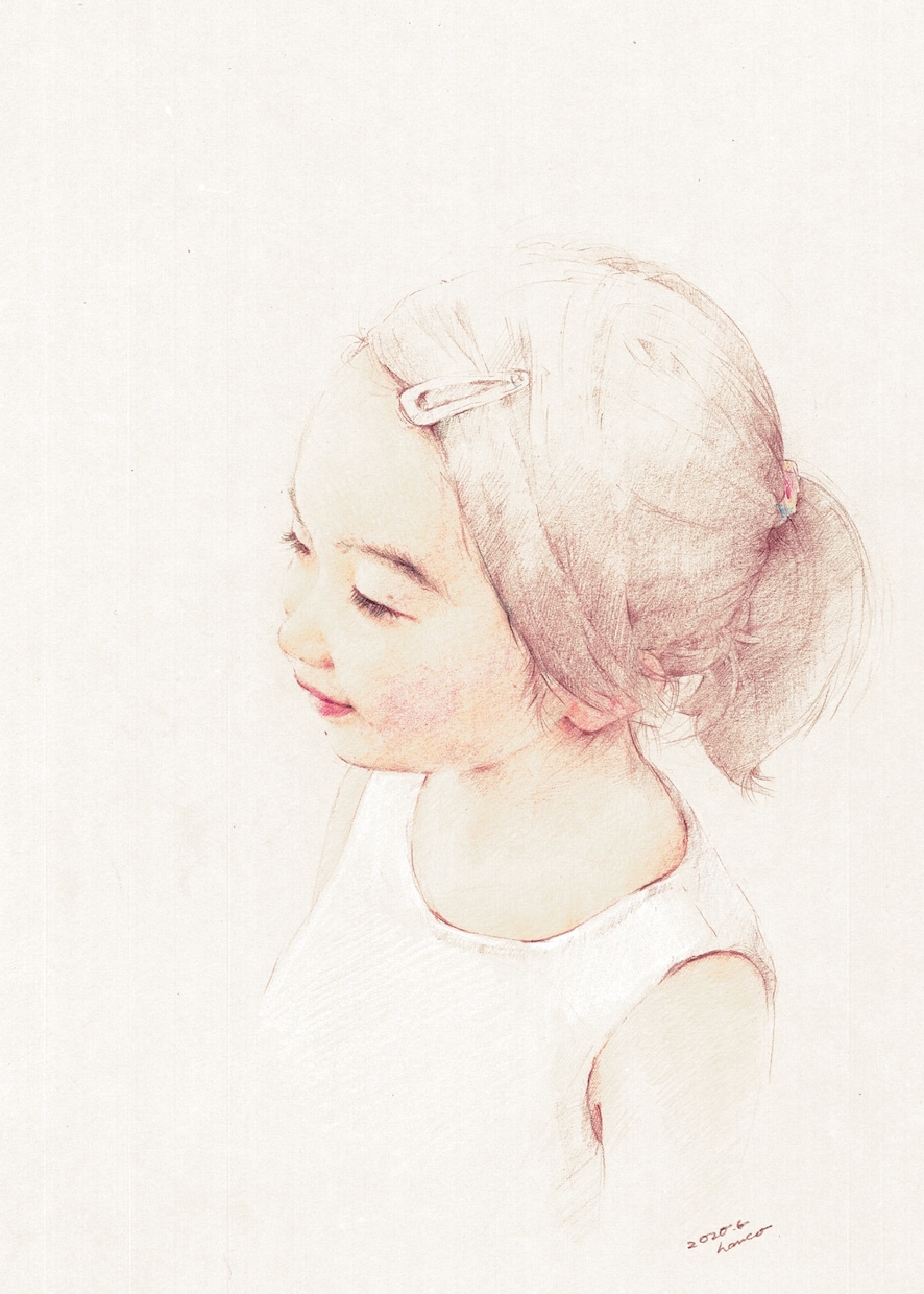 色鉛筆画、イラスト、似顔絵、グラフィックを描きます お子さんやご両親、ペットの似顔絵を温かみのある色鉛筆画で イメージ2