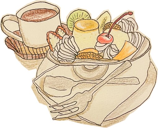色鉛筆画　手描きのフードイラストを作成します 食べ物の写真をあたたかみのある手描きイラストにします。 イメージ5