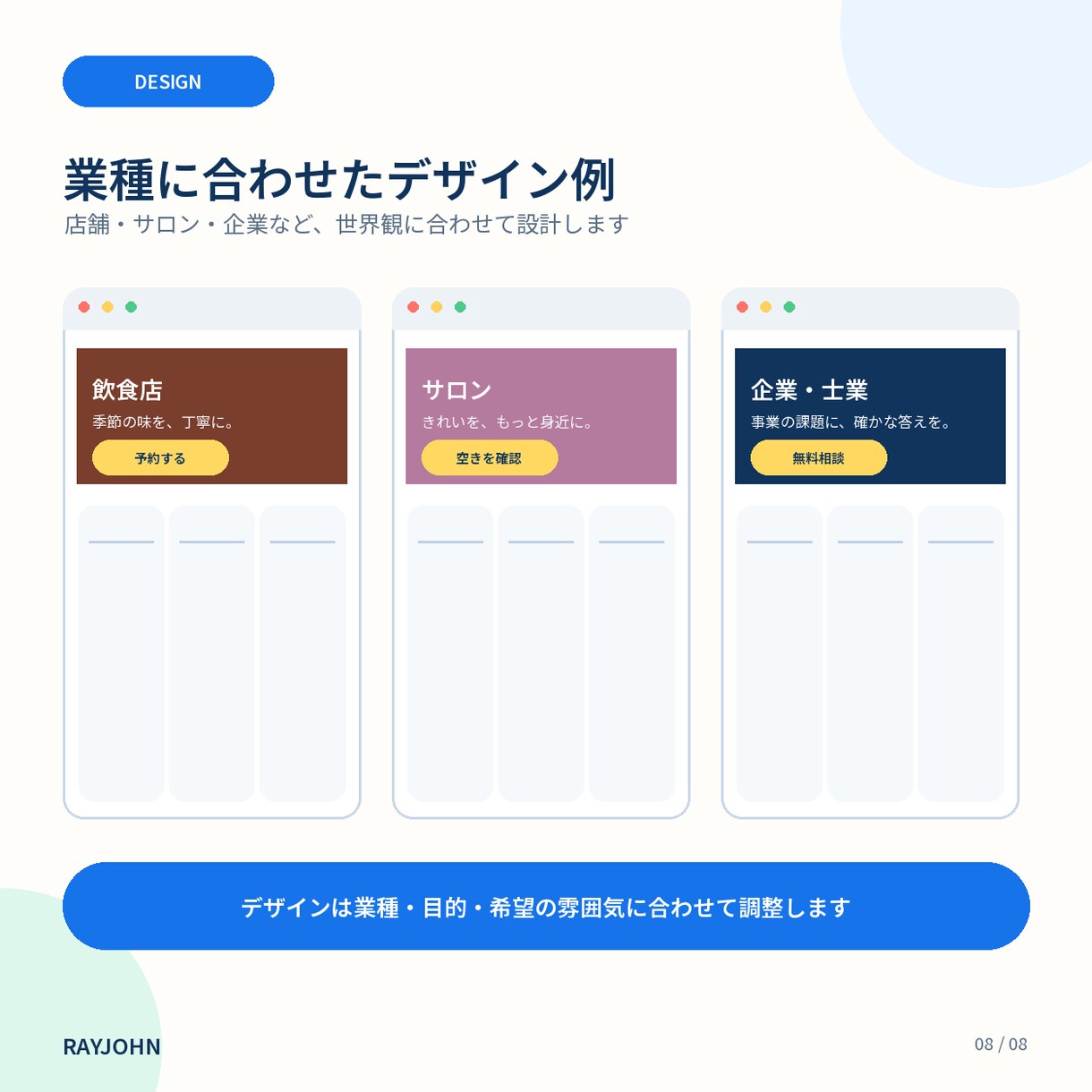 制作費0円で店舗・中小企業のHPを制作します 最大6ページ・保守込み・7〜21日で公開 イメージ8