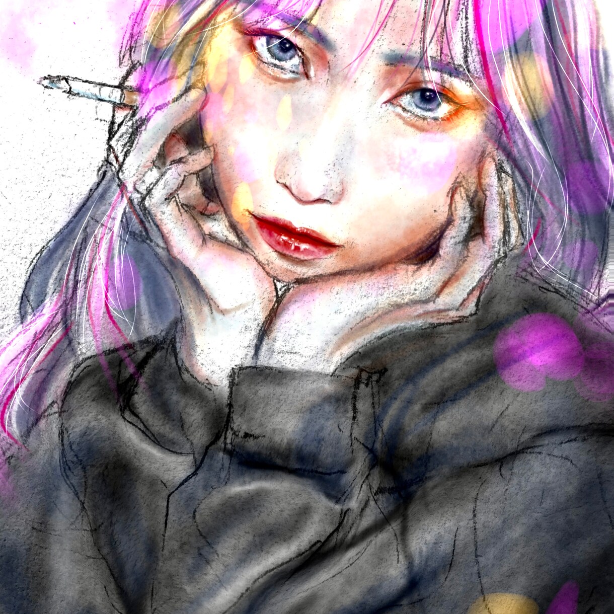 視線が残る、雰囲気のある人物アイコン描きます 通常 ¥7000 → 今だけ ¥2000（初回価格） イメージ2