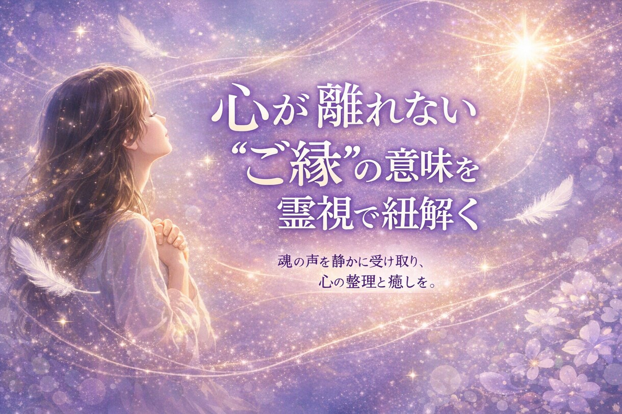 心が揺れる“ご縁”の意味を霊視で紐解きます つながりの正体に、静かに光をあてる霊視セッション イメージ4