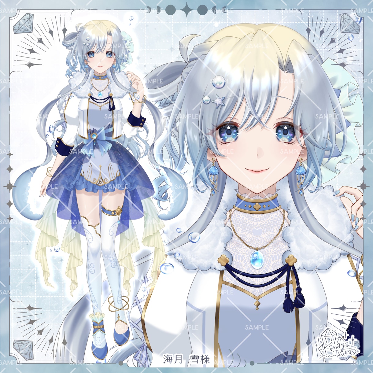 IRIAM・VTuber用立ち絵描きます 宝石のように輝く、あなただけのキャラクターをお届け✨ イメージ3