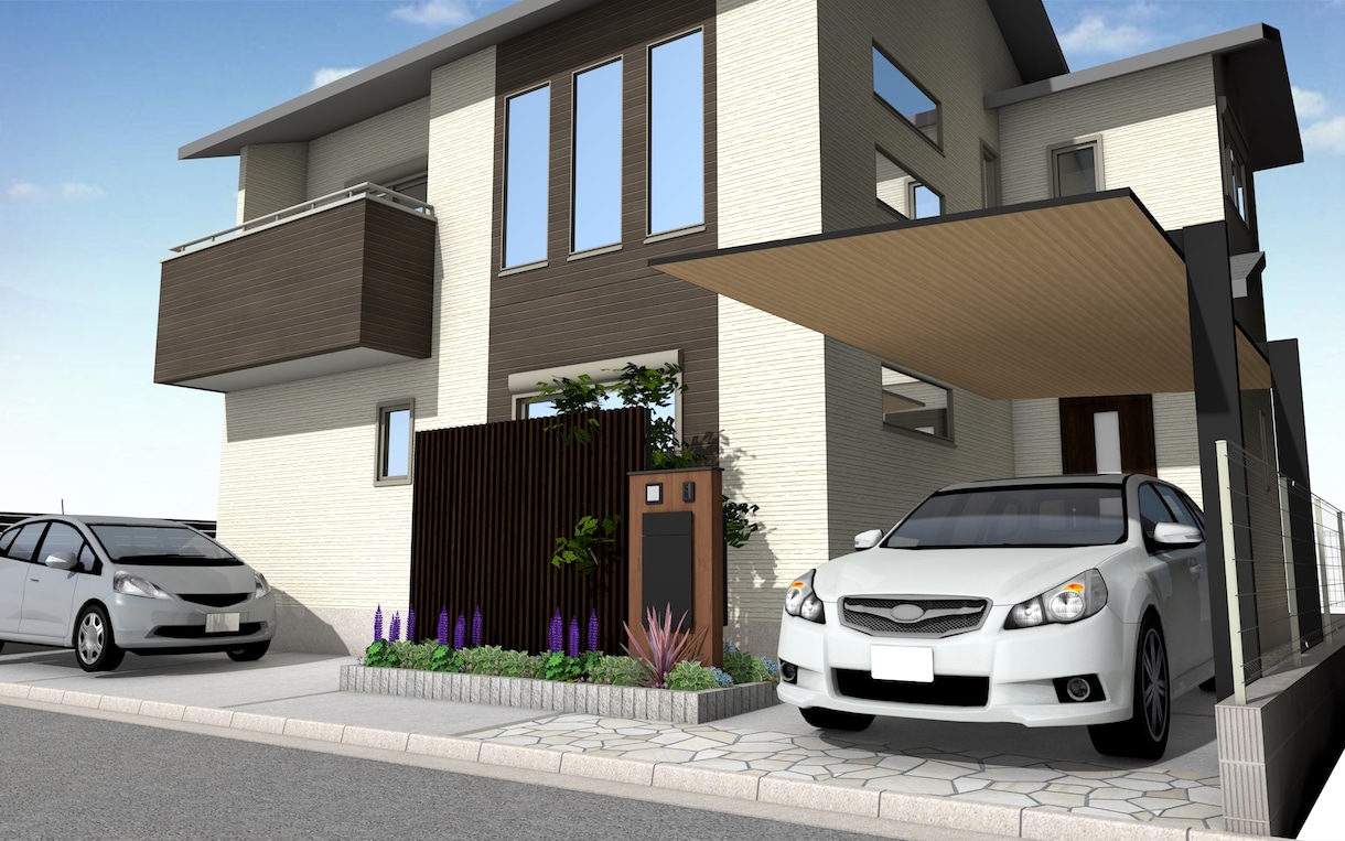 新築戸建住宅の外構図面を3Ｄパースで作ります 【今だけお値引き！】現役プランナーと創る理想のエクステリア イメージ1