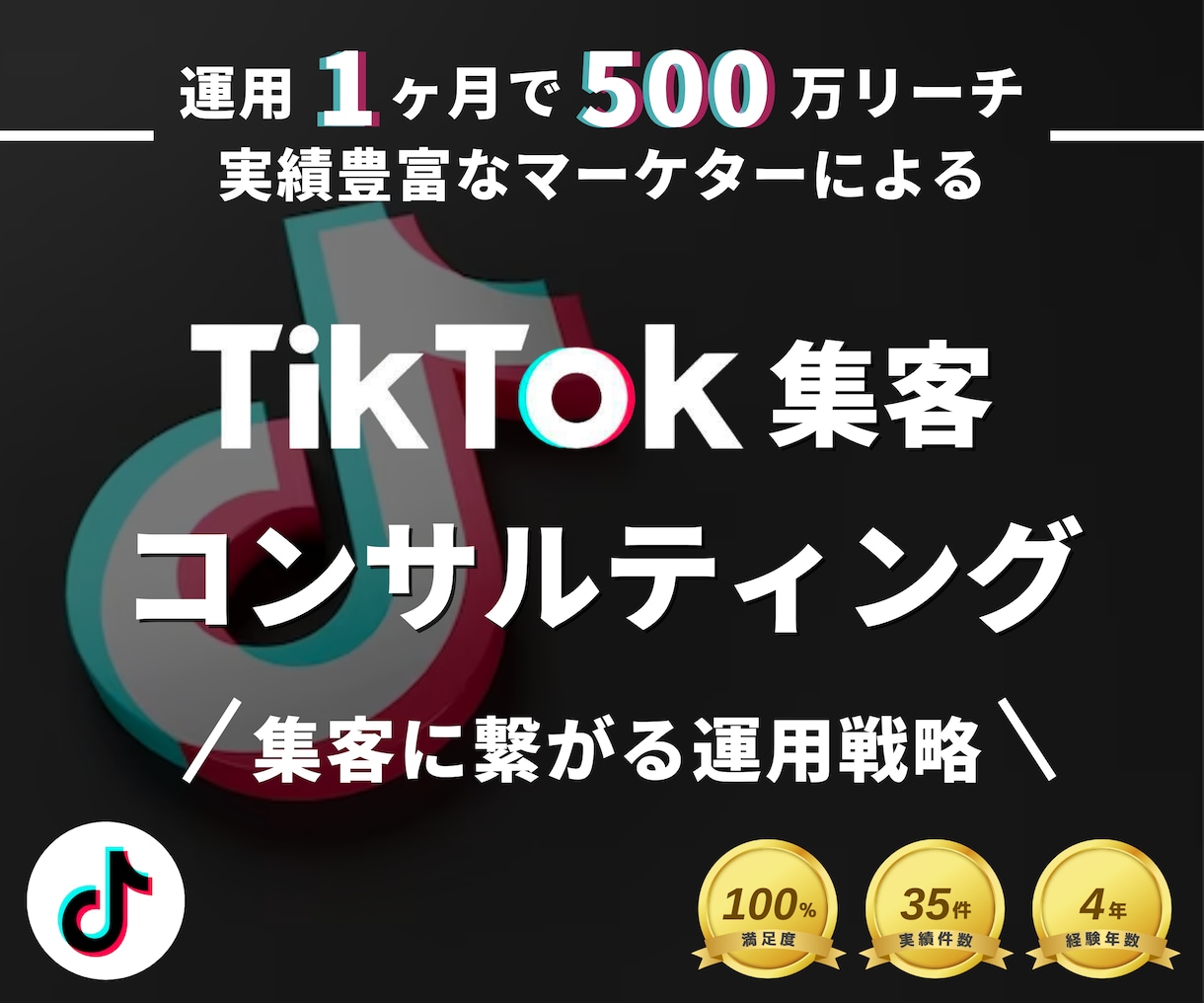 1ヶ月間TikTok運用のコンサルティングをします 個人様・法人様の運用/コンサル実績多数あり イメージ1