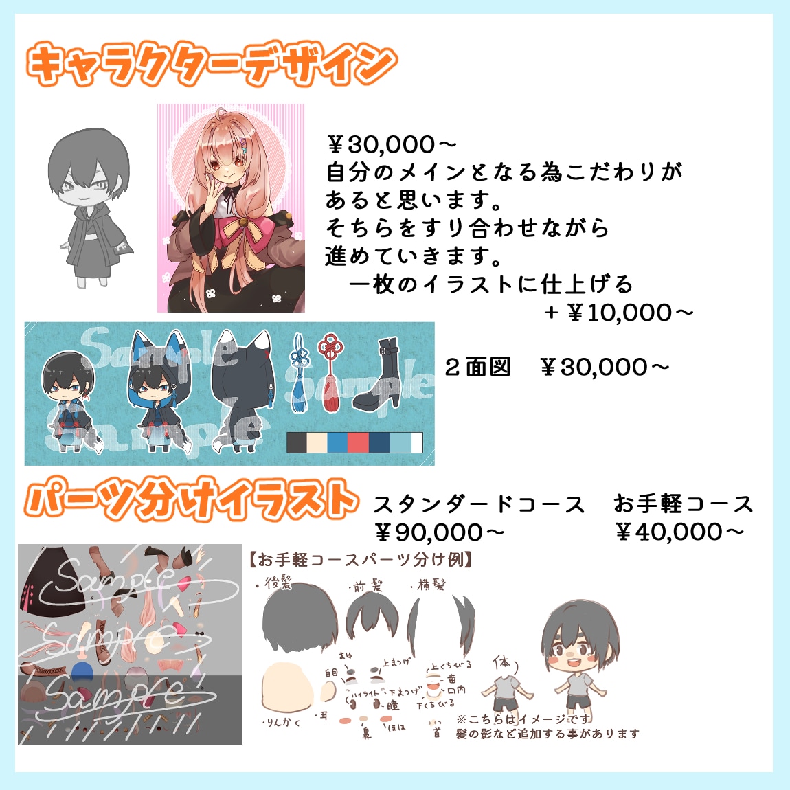Vtuberモデル制作致します VtubeStudioやFacerigなど対応いたします！ イメージ4