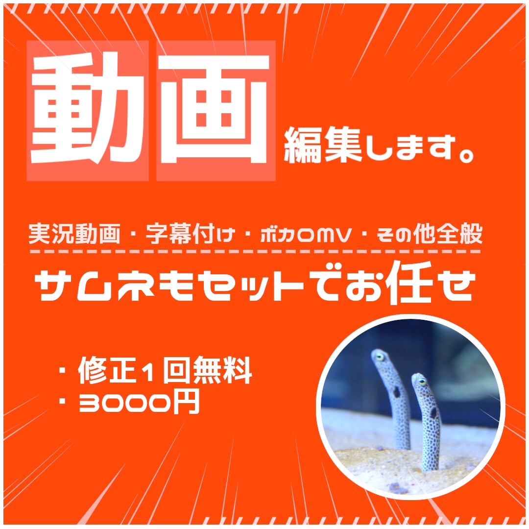動画編集いたします 動画投稿始めようとしてる人［必見］ イメージ1