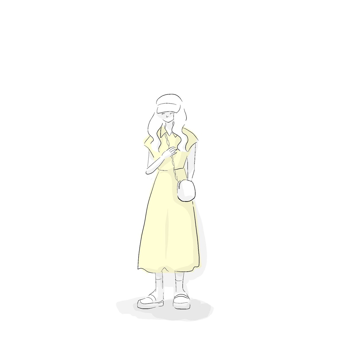 差し色のワンカラーがゆるかわいいイラスト描きます あなたのご希望に沿った内容で対応します◎ イメージ7