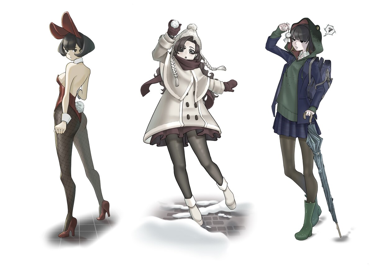 キャラクターイラスト、アイコン等を制作します バストアップから全身まで承ります！ イメージ5