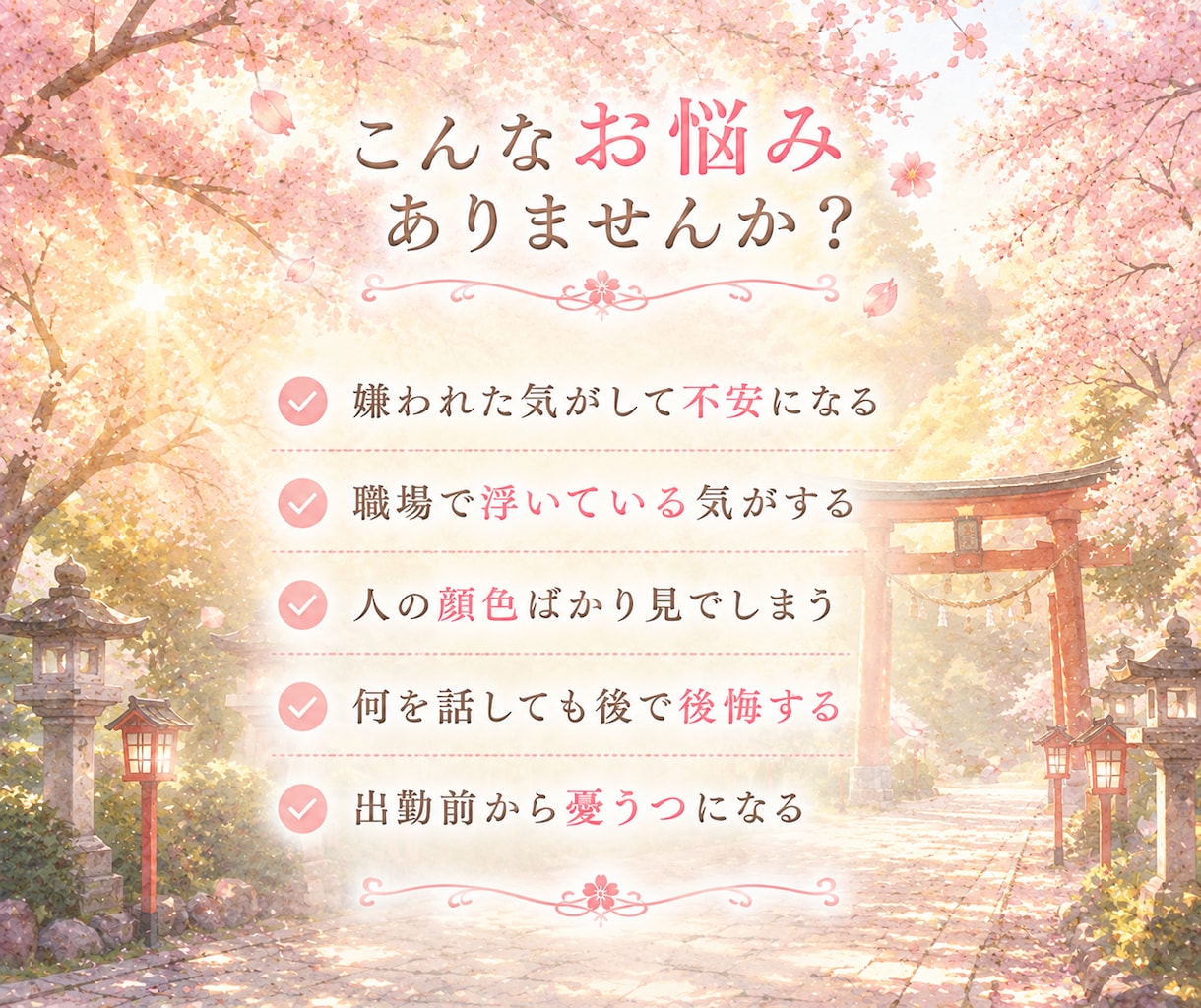 霊感オラクル鑑定✨今必要な愛のメッセージを届けます 『また嫌われた…？』職場になじめず、不安が止まらないあなたへ イメージ2