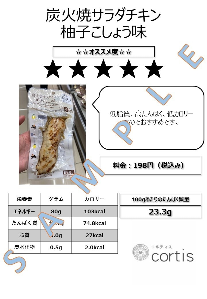 ローソンで買える高たんぱく質のデータ販売します ダイエットやボディメイクに最適です イメージ3