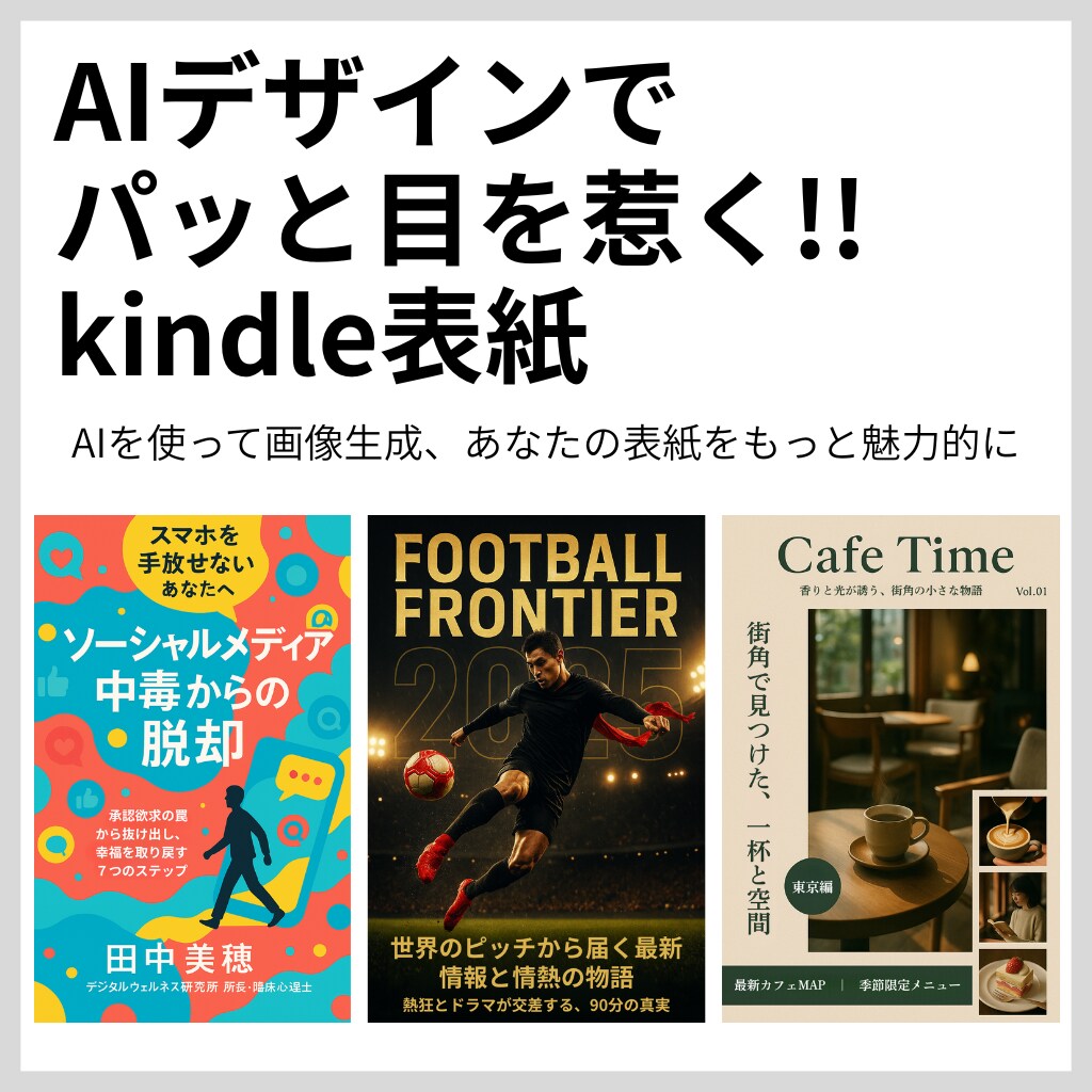 生成AI x デザインでkindle表紙作ります 短納期でオリジナル表紙作りませんか？最短半日で対応可能！ イメージ2