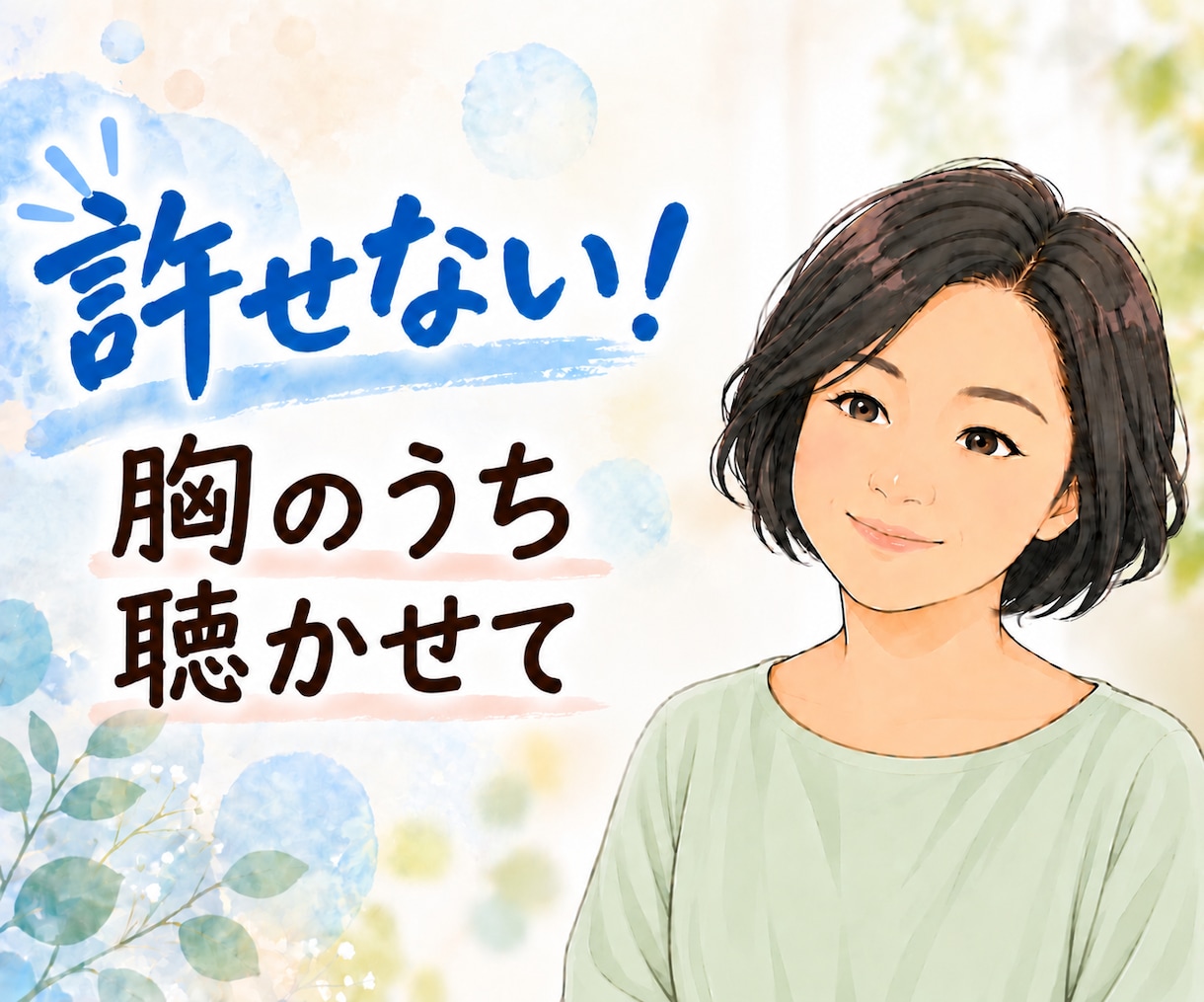 許せない！あなたの怒りや悲しみ、辛さに寄り添います 毒親／身近な人／職場の人間関係。くすぶる気持ちを受け止めます イメージ1