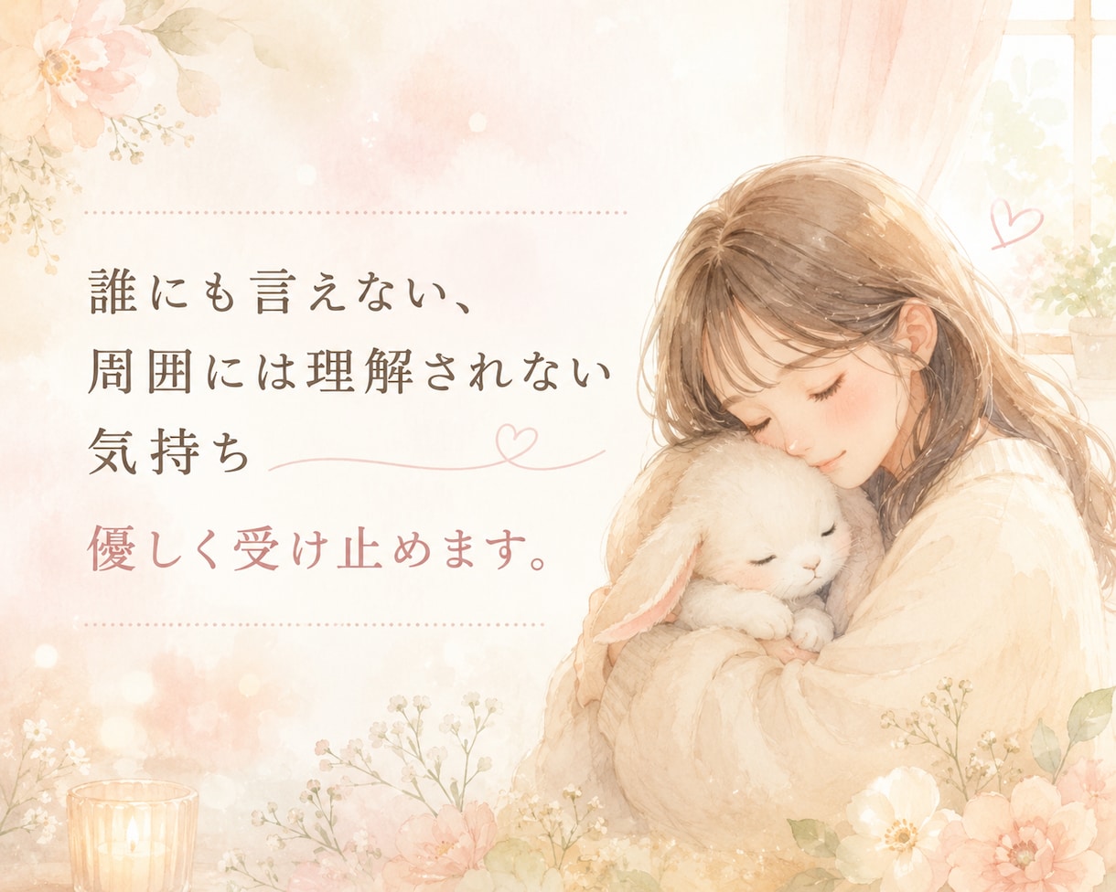 うつのパートナーがいる女性の不安に寄り添います 5分だけでもOKです。1人で抱えないで大丈夫ですよ。 イメージ2