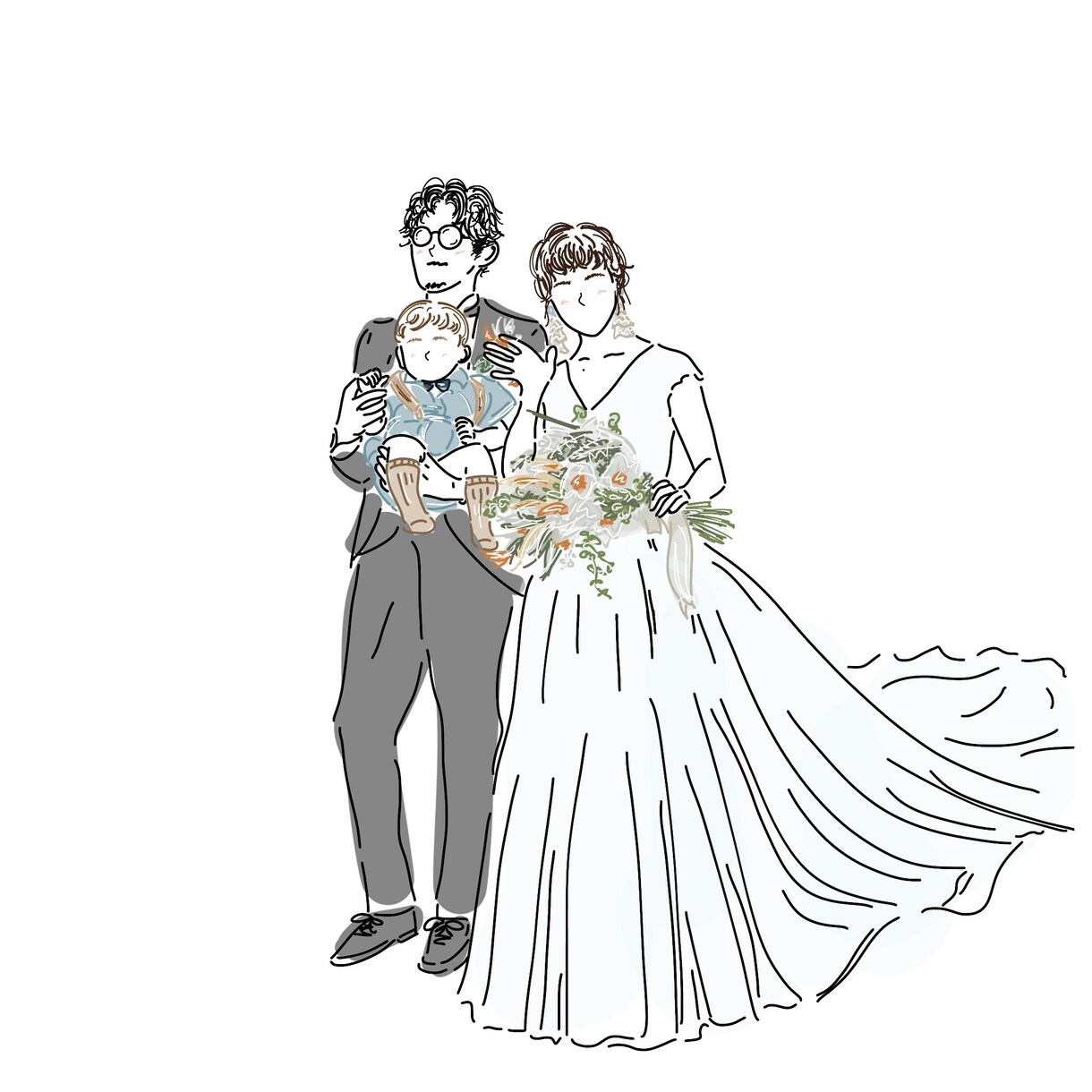 写真を使ってオシャレでシンプルな似顔絵お描きします 描いてほしいお写真をお送りいただくだけ！アイコン使用化◎ イメージ3