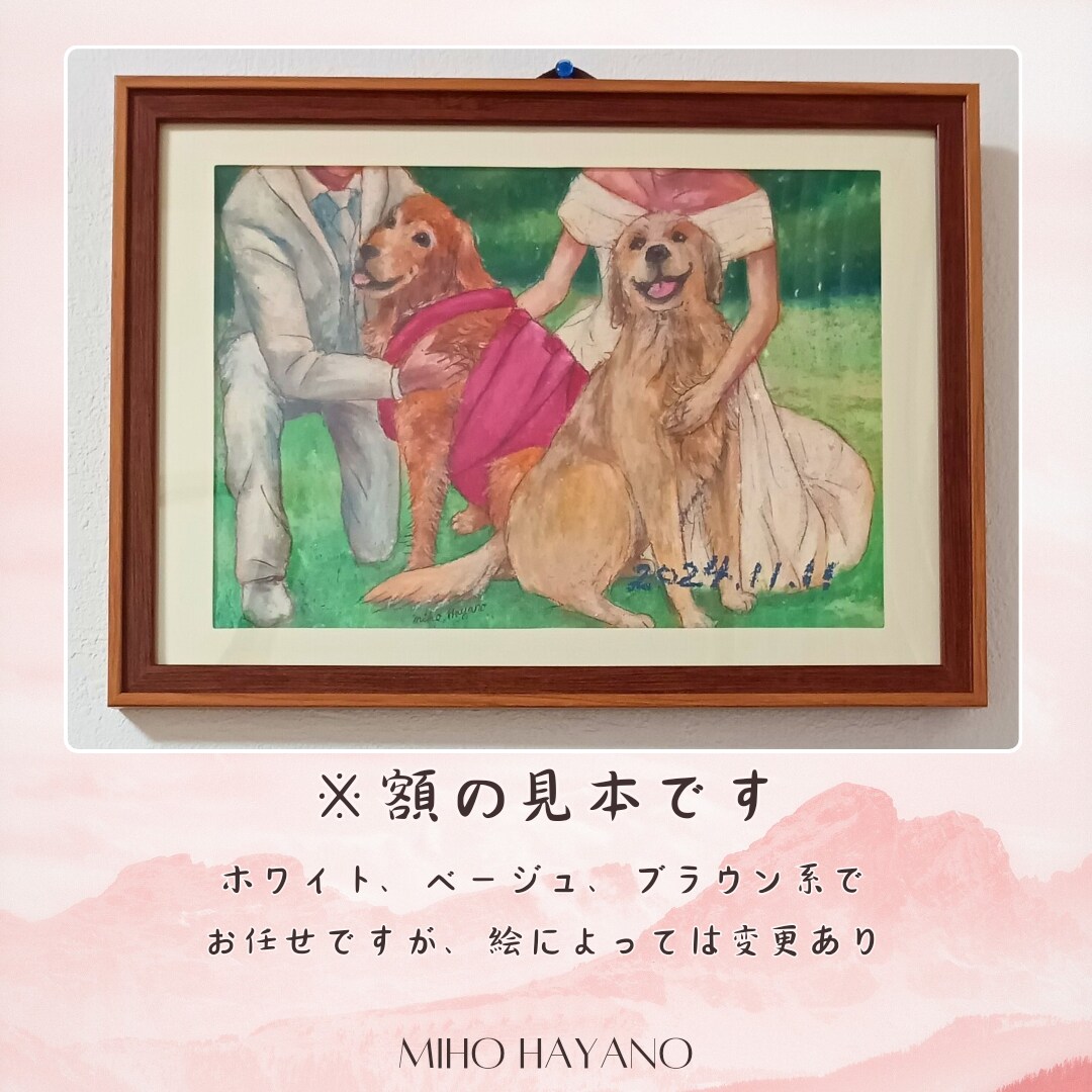 飾りたい・贈りたい絵画をオイルパステルで描きます ご希望に合わせてなんでも。B5お任せ額装つき配送無料で簡単 イメージ8