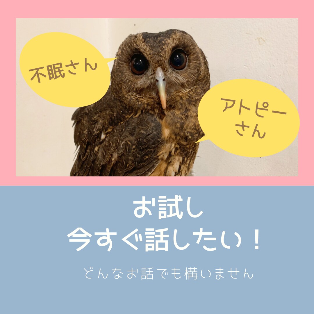 眠れない時、お話しします 重度アトピーだったママが、ふんわり声であなたを包みます！ イメージ1