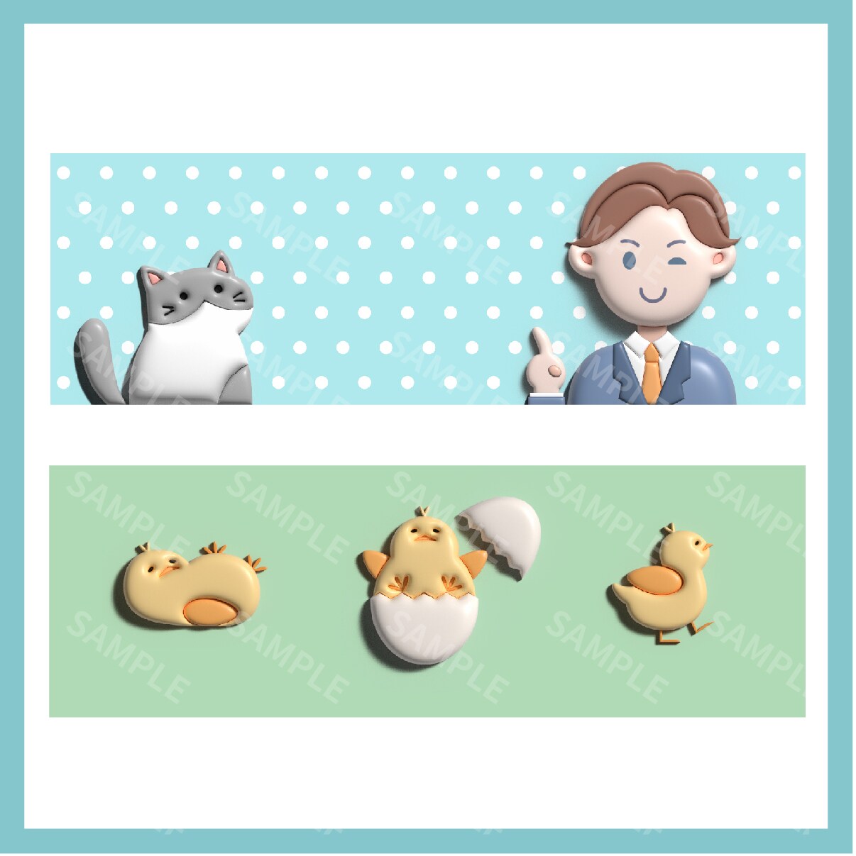 商用OK！イラストをぷっくりかわいく立体的にします ヘッダーやアイキャッチ、壁紙など！目立つこと間違いなし♪ イメージ3